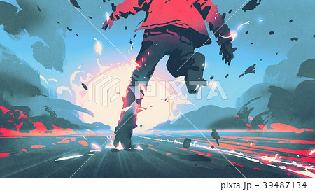 the man running to the sun 39487134
