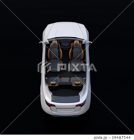 電動SUVのカットモデル。前列シートが後方に回転され、対面状態にセットしているイメージ 電動SUVのカットモデル。前列シートが後方に回転され、対面状態にセットしているイメージ 39487544