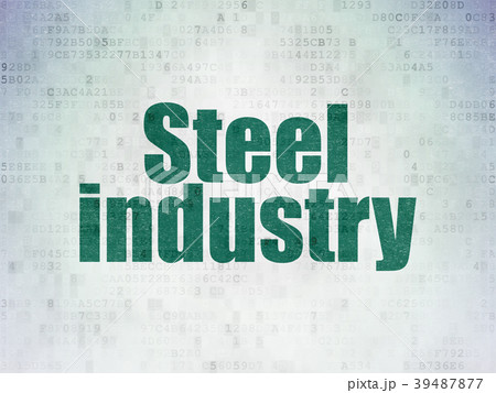 Industry concept: Steel Industry on Digital Data Industry concept: Steel Industry on Digital Data 39487877