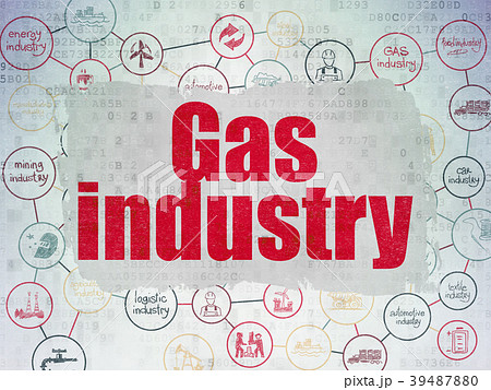 Manufacuring concept: Gas Industry on Digital Data Manufacuring concept: Gas Industry on Digital Data 39487880