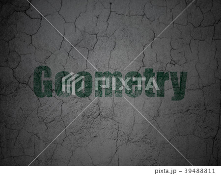 Education concept: Geometry on grunge wall 39488811
