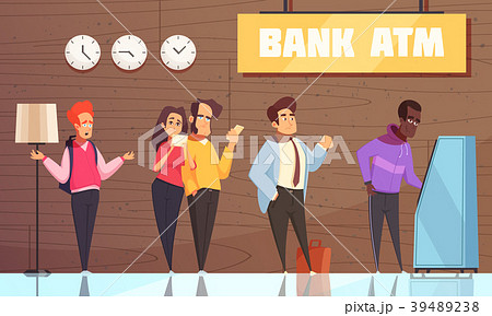 Bank ATM People Poster  39489238