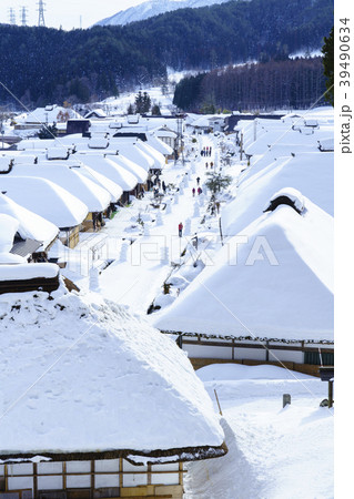 大内宿 根雪 雪積 39490634