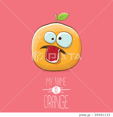 vector funny cartoon cute orange character vector funny cartoon cute orange character 39491133