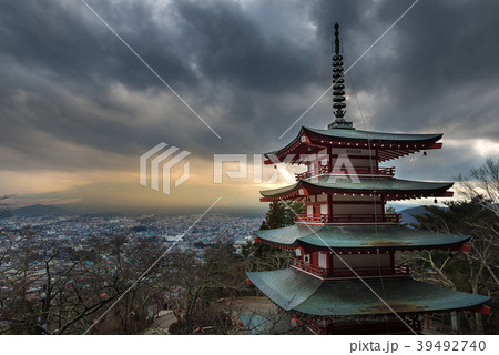 Chureito Pagoda in Yamanashi, Japan 39492740
