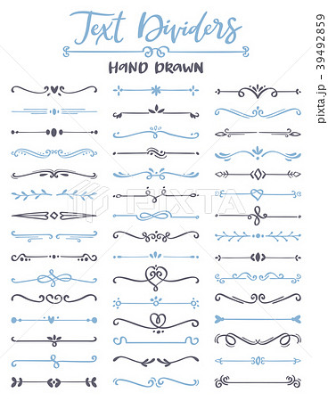 Border Vector Divider And Bordering Line Or Frameのイラスト素材