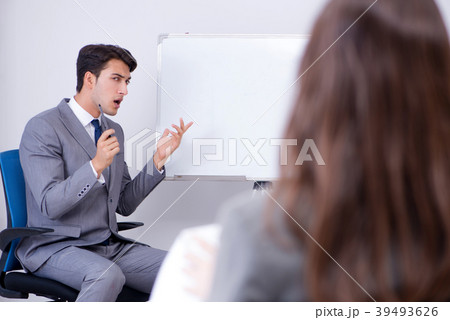 Business presentation in the office with man and Business presentation in the office with man and 39493626