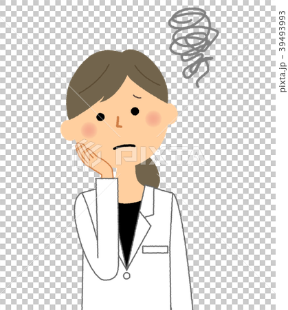 白人勞動的女人擔心 39493993