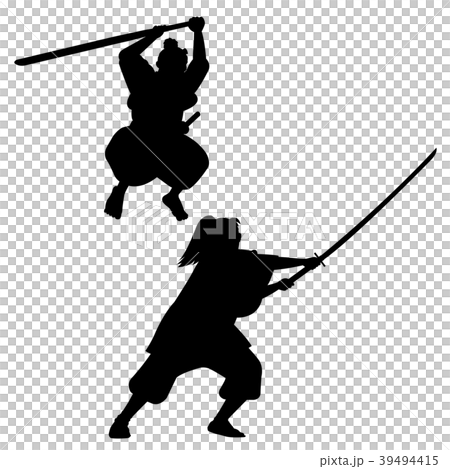 武蔵と小次郎イメージシルエット 39494415