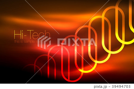 Glowing ellipses dark background, waves and swirl Glowing ellipses dark background, waves and swirl 39494703