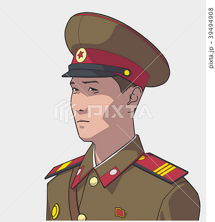 Portrait illustration of north korean soldier Portrait illustration of north korean soldier 39494908