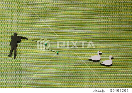 Duck hunting flat lay 39495292
