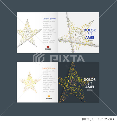 Vector business brochure design with star symbol 39495783