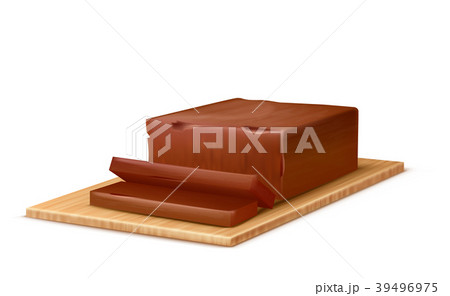 Vector realistic stick of chocolate butter 39496975