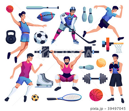 people involved in sport setのイラスト素材 39497045 pixta