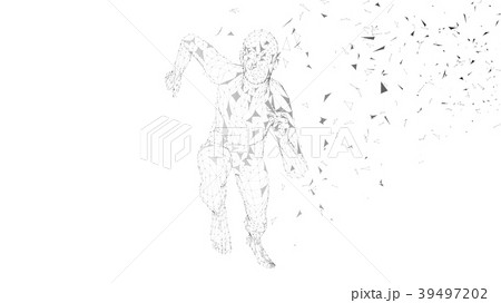 Conceptual abstract running man. Runner with 39497202