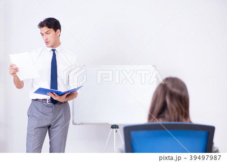 Business presentation in the office with man and Business presentation in the office with man and 39497987