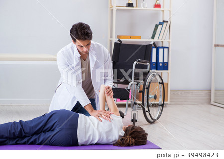 Patient recovering in hospital after injury trauma 39498423
