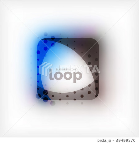 Vector square loop business symbol, geometric icon 39499570