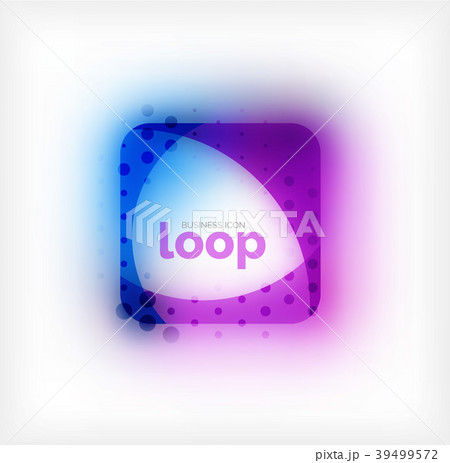 Vector square loop business symbol, geometric icon 39499572