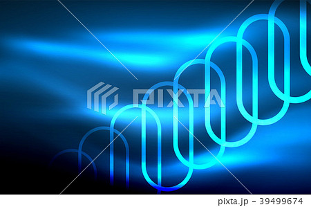Glowing ellipses dark background, waves and swirl Glowing ellipses dark background, waves and swirl 39499674