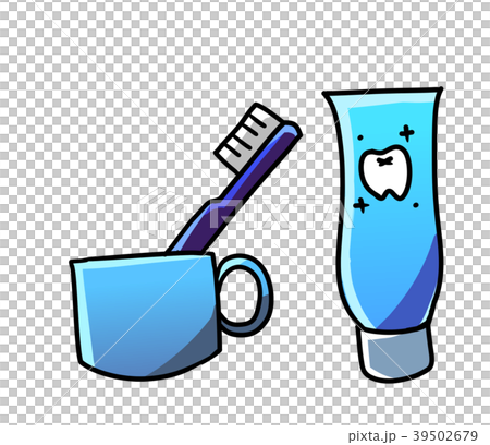 牙刷和牙膏和杯子 39502679
