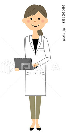 白衣の女性　ノートPC 39504094