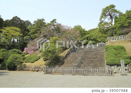 武蔵陵墓地 多摩御陵 大正天皇のお墓 多摩陵の写真素材