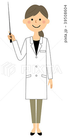 白衣の女性　指し棒 39508604