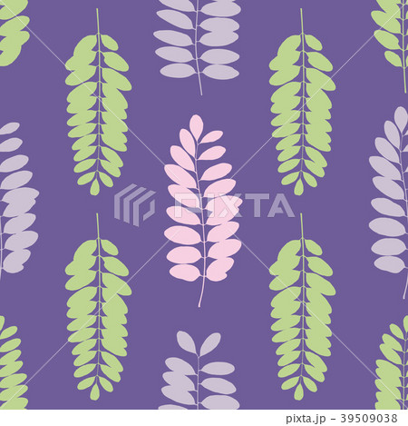 Tree leaf silhouettes seamless pattern.  39509038