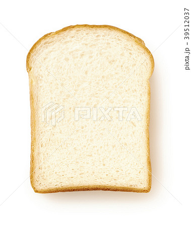 山型食パンのテクスチャ　白背景 39512037
