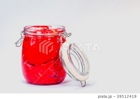 red color of plastisol ink in transparent bottle 39512419