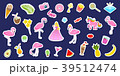 Set of girls fashion cute patches, fun stickers 39512474