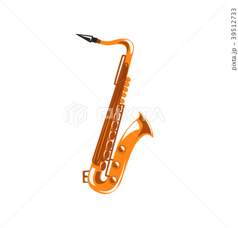 Saxophone, music wind instrument vector Saxophone, music wind instrument vector 39512733