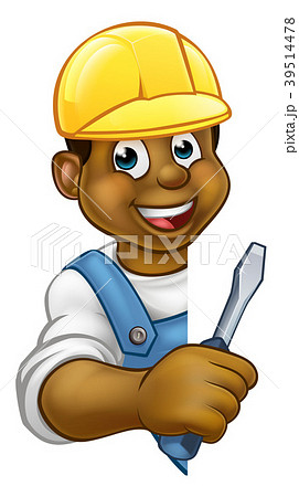 Builder Electrician Cartoon Character Builder Electrician Cartoon Character 39514478