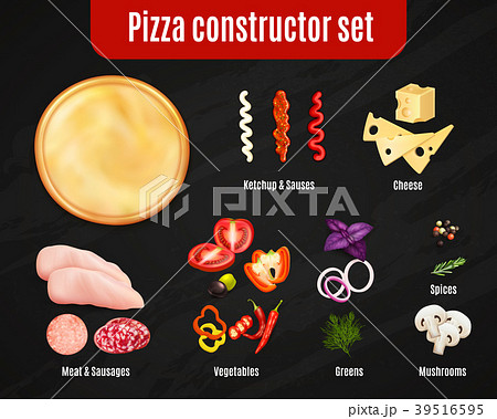 Pizza Constructor Realistic Set Pizza Constructor Realistic Set 39516595