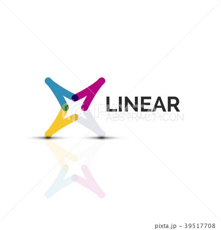 Abstract flower or star minimalistic linear icon Abstract flower or star minimalistic linear icon 39517708