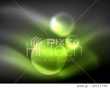 Blurred neon glowing circle, hi-tech modern bubble Blurred neon glowing circle, hi-tech modern bubble 39517749