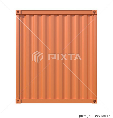 Brown ship cargo container back view 39518647