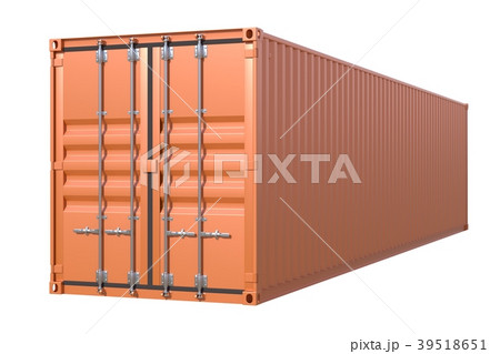 Brown ship cargo container side view 40 feet Brown ship cargo container side view 40 feet 39518651