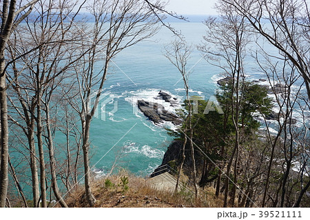 三陸ジオパーク熊の鼻展望台の写真素材