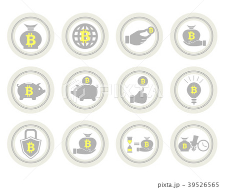 Abstract round sign of a coin bitcoin 39526565