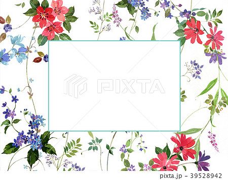 花のフレームのイラスト素材 39528942 Pixta
