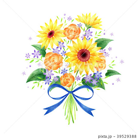 Father S Day Sunflower Bouquet Stock Illustration