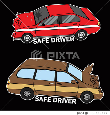 symbol of the car was demolished. Flat vector symbol of the car was demolished. Flat vector 39530355