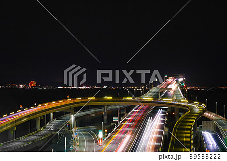 【千葉県】海ほたるパーキングエリア夜景（コピースペース） 39533222