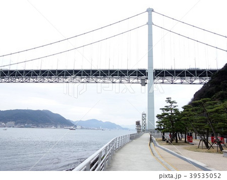 下関市　関門海峡早鞆の瀬戸と関門橋 39535052