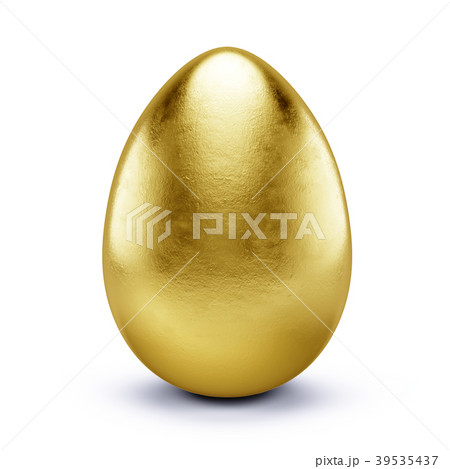 Golden egg isolated on white - 3d render 39535437