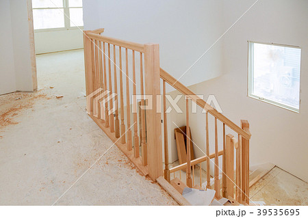Beautiful Stair Railing and Carpeted Steps House. 39535695
