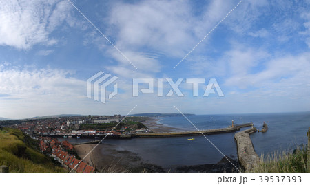 Whitby Town and Harbor, North Yorkshire, UK 39537393